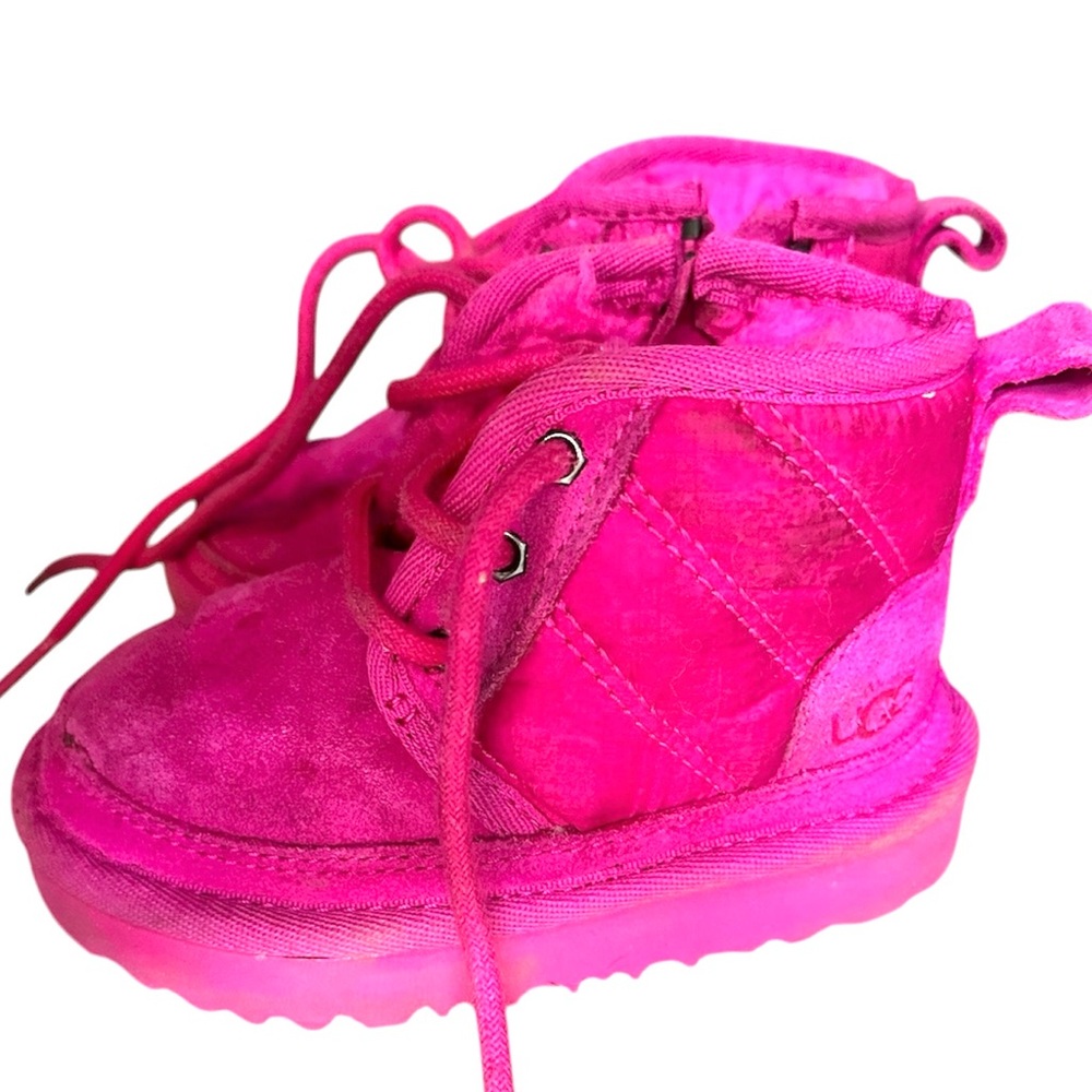 Ugg Neumel II Boots‎ Lipgloss Vibrant Pink Suede Sherling Toddler Size 6
